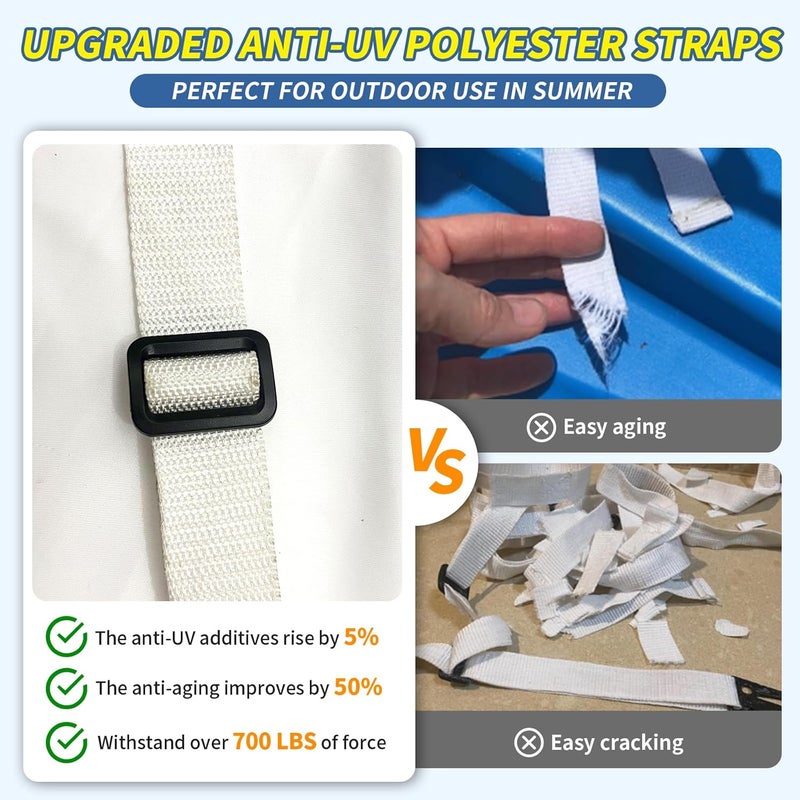 Olybeaka Reinforced Anti-UV Replacement Pool Volleyball Net Only with Scoring Clamps, 15 ft Net - Easy Set Up and Long Lasting - Image 4